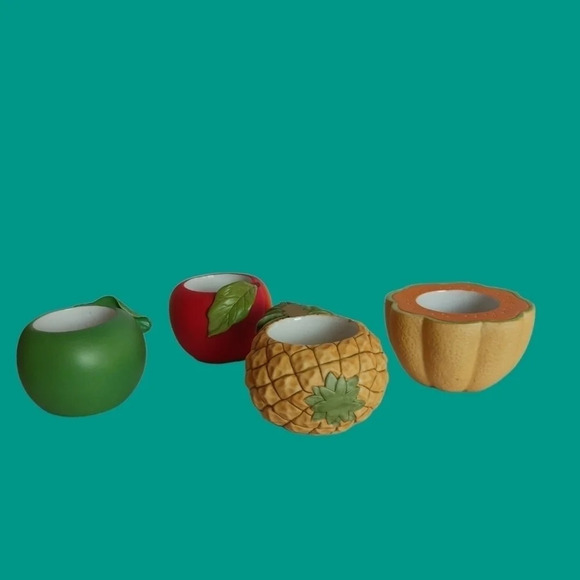 Party lite fruit candle holder set of 4 - Picture 1 of 9